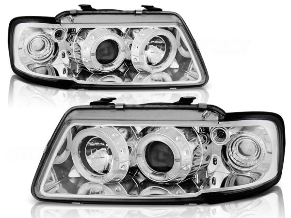 Angel Eyes Scheinwerfer für Audi A3 (8L) 96-00 chrom